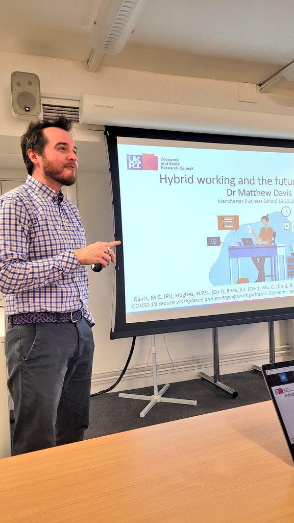 AMBS Organisational Psychology (@ambs_orgpsych) on Twitter photo What does the future of work look like in a hybrid, flexible world? <a href="/Matthew_C_Davis/">Dr Matthew Davis</a> shared findings from an <a href="/ESRC/">Economic and Social Research Council</a> project using socio-technical systems principles to inform workspace design. Thank you, Matt!
@LeedsUniBSchool <a href="/Chiahuei_Wu/">Chia-Huei Wu</a> <a href="/HelenPNHughes/">Helen Hughes</a> What does the future of work look like in a hybrid, flexible world? <a href="/Matthew_C_Davis/">Dr Matthew Davis</a> shared findings from an <a href="/ESRC/">Economic and Social Research Council</a> project using socio-technical systems principles to inform workspace design. Thank you, Matt!
@LeedsUniBSchool <a href="/Chiahuei_Wu/">Chia-Huei Wu</a> <a href="/HelenPNHughes/">Helen Hughes</a>