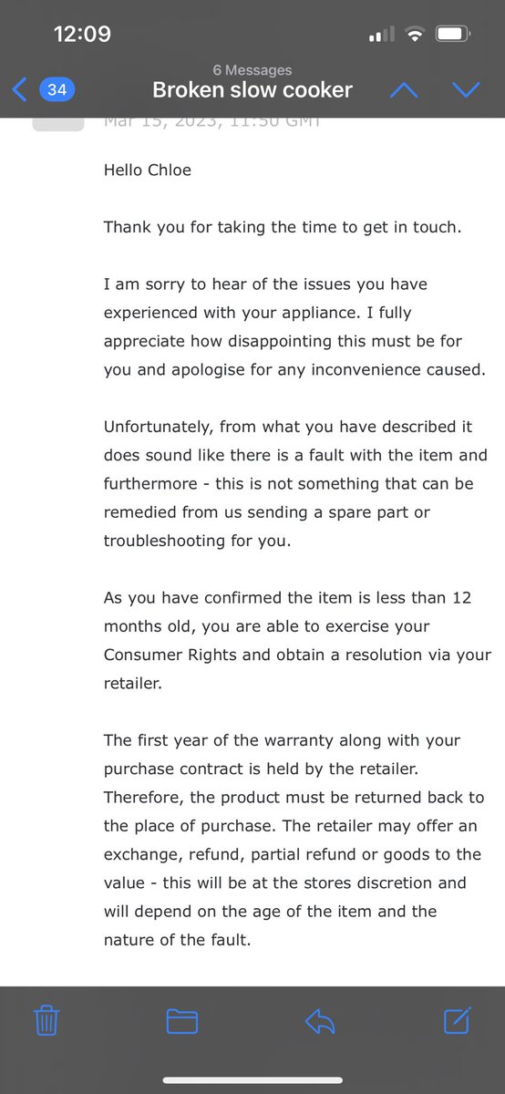 chloedalexo's tweet photo. @VeryHelpers hello can someone please help, I purchased a tower slow cooker that is no longer working and this has been this response to contact the retailer, here is attached proof of purchase https://t.co/qn7euig3aN