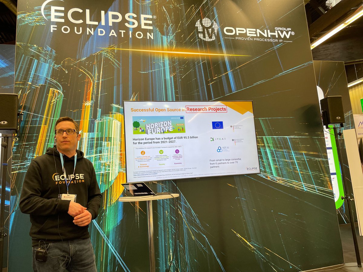 EclipseFdn's tweet image. Day 2 of #embeddedworld2023 and we are having a full house for @mikbarbero talk on #security - Join us at Booth 4 - 554, Hall 4 #EclipseFdn