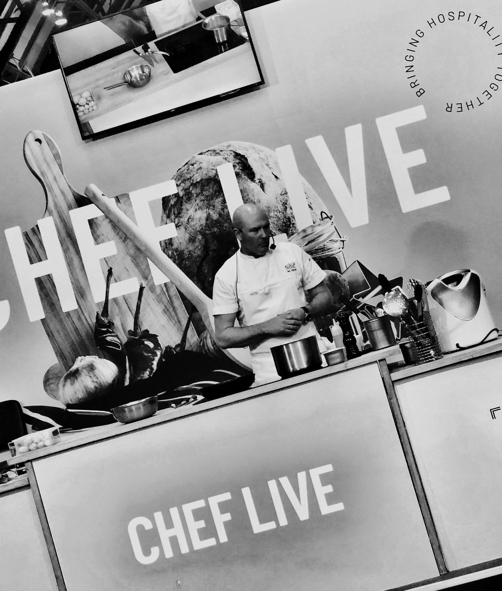 thecooktwit's tweet photo. Arty shot alert! @aidenbyrne hits #ChefLive at @NRBManchester …..he’s cooking some pollocks 😬 https://t.co/2n0zI9bVyA