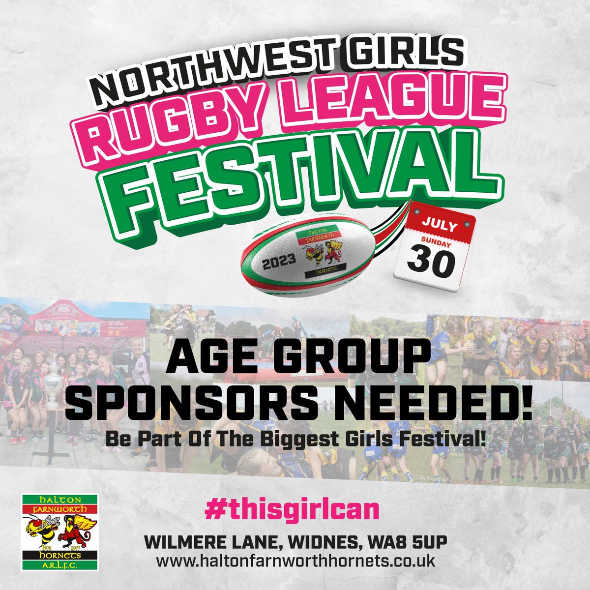chrisfroes1's tweet photo. Be part of the Girls Largest Rugby League 9’s Festival. We already have 43 teams signed up with more to follow! To make this day a success we are looking to for Sponsors. 
Age category sponsors £325
Pitch Sponsors £100
This will pay for referees, medal and Trophies. https://t.co/lzRowhzfke