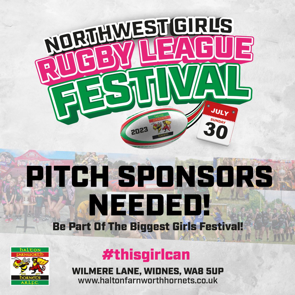 chrisfroes1's tweet photo. Be part of the Girls Largest Rugby League 9’s Festival. We already have 43 teams signed up with more to follow! To make this day a success we are looking to for Sponsors. 
Age category sponsors £325
Pitch Sponsors £100
This will pay for referees, medal and Trophies. https://t.co/lzRowhzfke