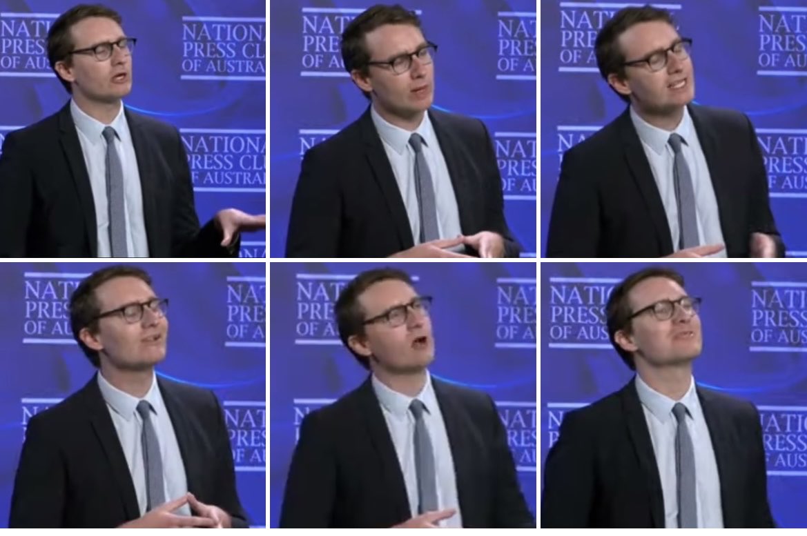 SaraJade_13's tweet photo. #MatthewKnott SMH Age Sky No wonder he rubbed #PaulKeating up the wrong way. BL Oozed arrogance & contempt for #Keating . From palms down to show power & dominance, steepling (he's practiced it) to show confidence, to chin raising to a height of superiority. Conservatives. #NPC https://t.co/fmNczkcgBN
