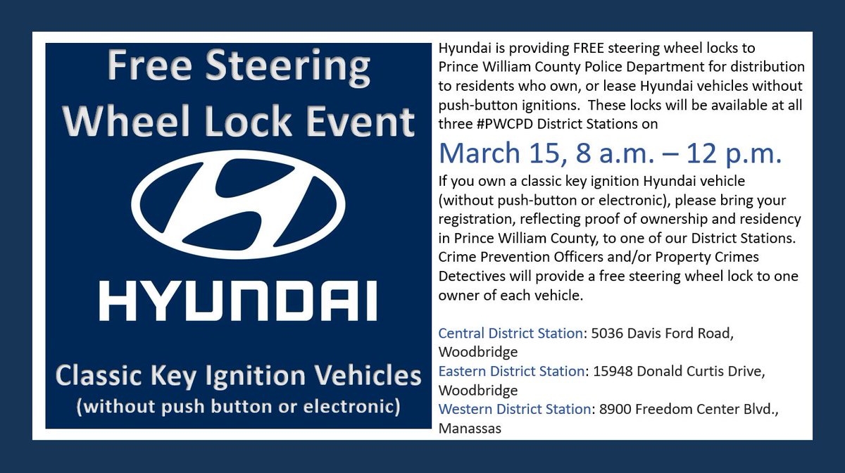 Prince William County Police Department on Twitter "REMINDER Steering