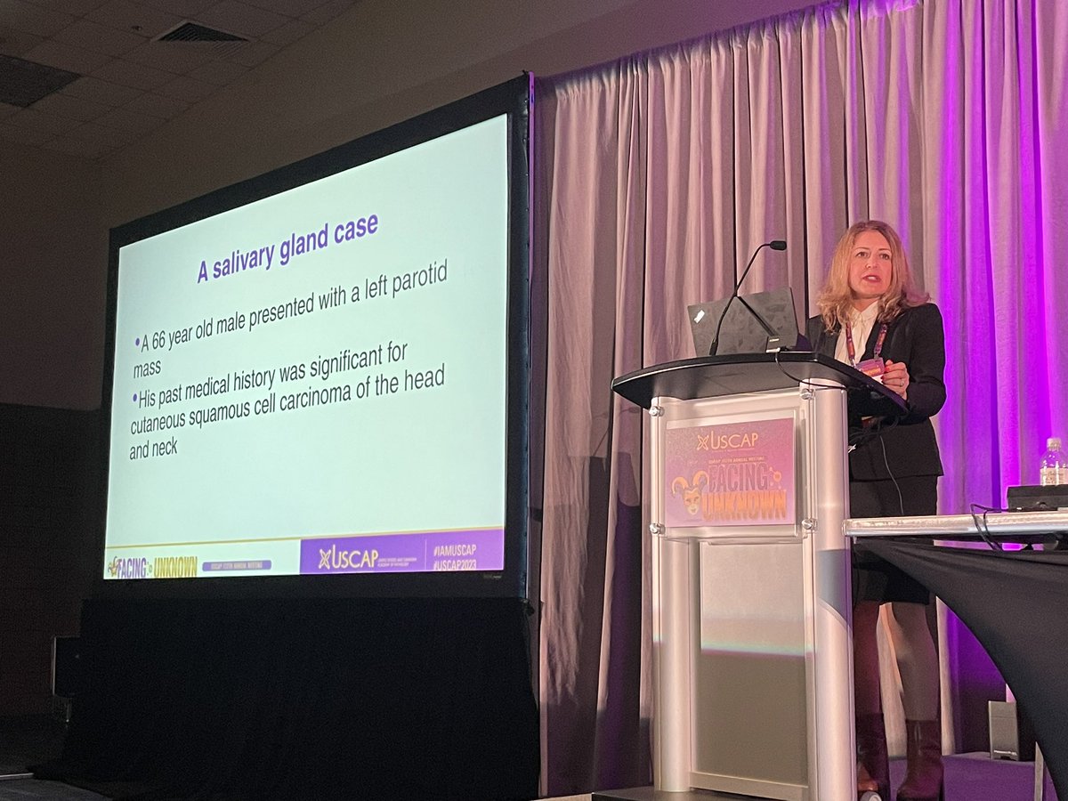 Ron Balassanian (@balassanianron) on Twitter photo Great presentation at the Cyto evening specialty conference by Dr Maleki. Be careful diagnosing salivary glands tumors with TALP- tumor associated lymphoid proliferation. Low grade muccoep CA mimicking Warthins!
<a href="/ZMaleki_cyto/">Zahra Maleki, MD, MIAC</a> #USCAP2023 Great presentation at the Cyto evening specialty conference by Dr Maleki. Be careful diagnosing salivary glands tumors with TALP- tumor associated lymphoid proliferation. Low grade muccoep CA mimicking Warthins!
<a href="/ZMaleki_cyto/">Zahra Maleki, MD, MIAC</a> #USCAP2023