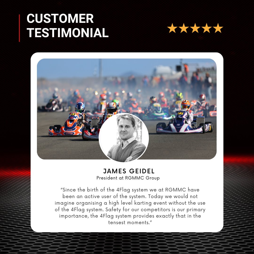 Pixel_Com_'s tweet image. Great testimonial from 𝗝𝗮𝗺𝗲𝘀 𝗚𝗲𝗶𝗱𝗲𝗹, 𝗣𝗿𝗲𝘀𝗶𝗱𝗲𝗻𝘁 𝗮𝘁 𝗥𝗚𝗠𝗠𝗖 𝗚𝗿𝗼𝘂𝗽.

Thank you for your confidence in our systems!

#pixelcom #pixelcomsystems #RGMMC  #testimonials #kartings #4flags