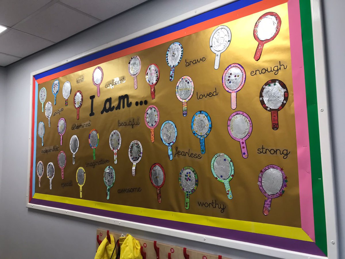 MrsCicchirillo's tweet photo. ‘I am …’ 🌈✨

Absolutely love Year 5’s newest display that has been created by our wonderful Year 5 TAs and @bevakker 👏🏼❤️ #MoorsidePA #displays #MoorsidePAPersonalDevelopment @MoorsidePA https://t.co/jC4wXQ3VYC