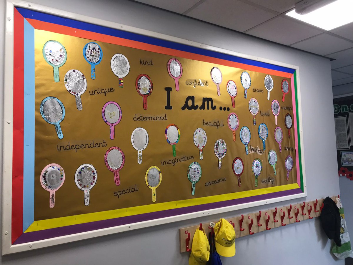 MrsCicchirillo's tweet photo. ‘I am …’ 🌈✨

Absolutely love Year 5’s newest display that has been created by our wonderful Year 5 TAs and @bevakker 👏🏼❤️ #MoorsidePA #displays #MoorsidePAPersonalDevelopment @MoorsidePA https://t.co/jC4wXQ3VYC