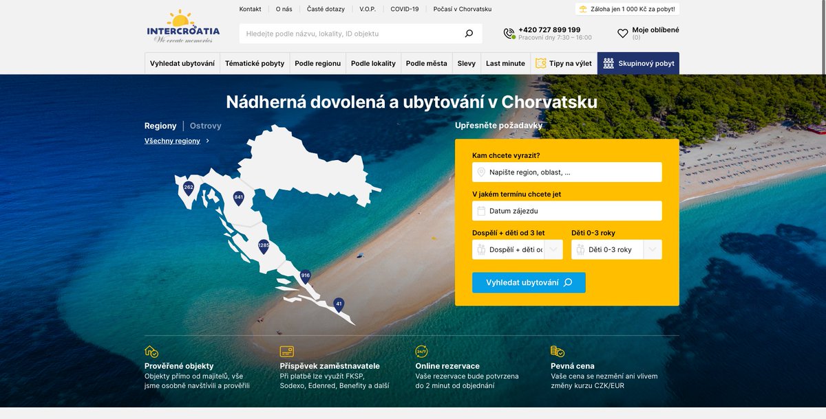 InvolveCz's tweet image. Od prosince do ledna jsme pracovali na webu našeho klienta intercroatia.cz. Ještě ladíme nějaké drobnosti, ale i přes pár překážek (např. výpadek chorvatského dodavatele API), je web již plně funkční. 
Co to obnášelo?
👉 1,5 měsíce práce
👉 700 hodin
👉 6 lidí
👉 276 káv