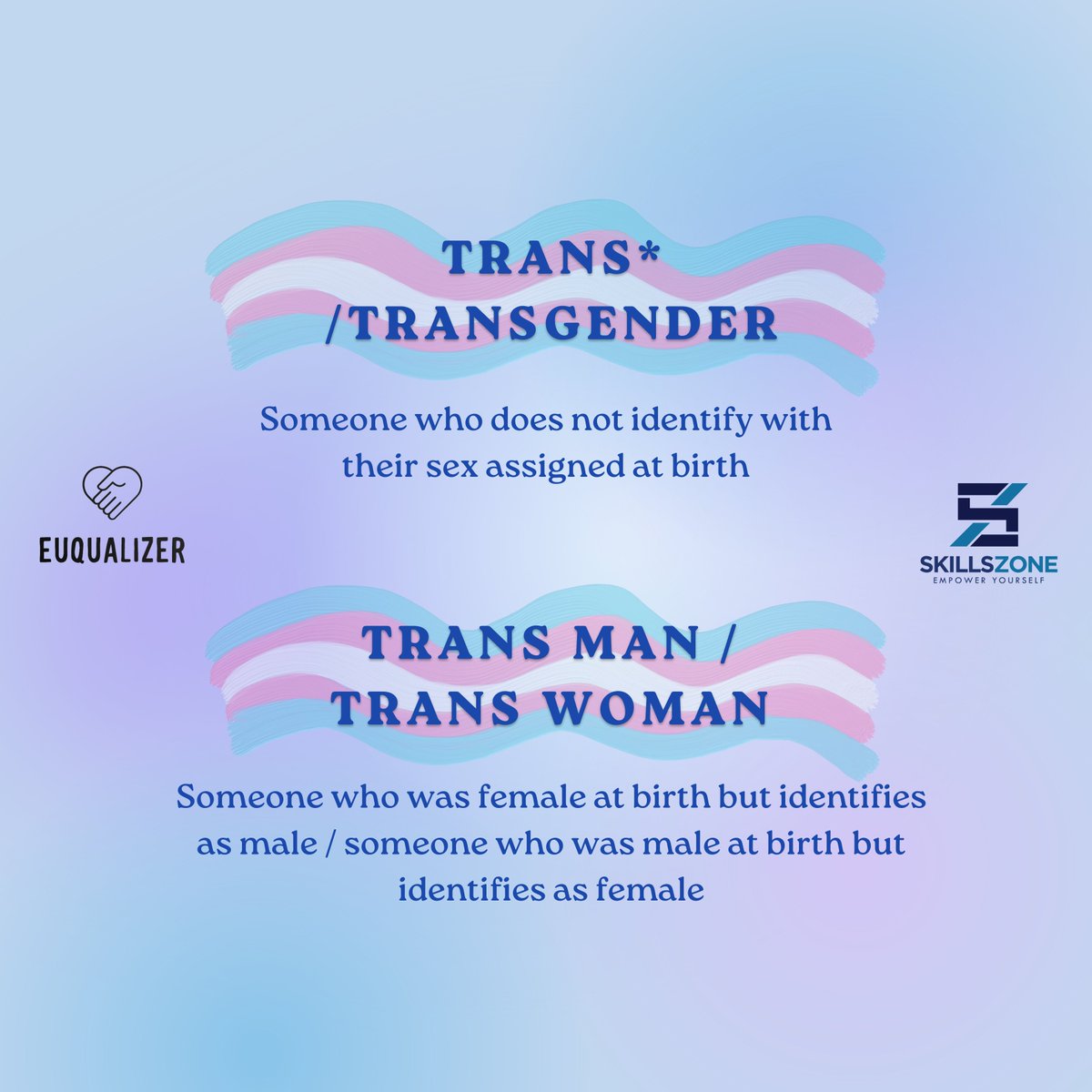 SkillszoneMalta's tweet photo. Below, you can learn more about the trans* umbrella terminology 🏳️‍🌈 and understand the difference between some of the terms. It will help you become an ally of trans* people!

#transgender #lgbt #ErasmusPlus #project #partnership #equality #gender https://t.co/eiETgG6yfR