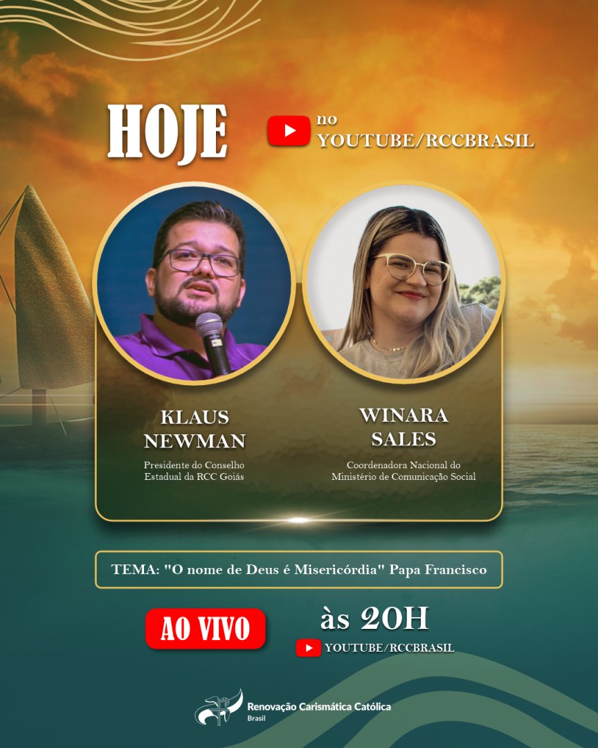 Estamos no terceiro dia da Semana “Levanta-te, vai e anuncia-lhes”! Juntamente com o Klaus Newman, falaremos sobre nosso caminho de conversão pessoal e a grande compaixão de Deus para conosco.

Esperamos você a partir das 20h, em nosso canal do YouTube!