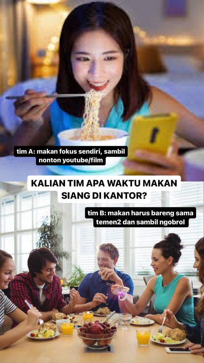 worksfess's tweet photo. Work! Kalian tim mana? Kl sender tim A, jujur sebenernyasedih takut diliat kek gapunya temen. karna suka gadiajak bareng2 pdhl dah berusaha baur, jd mau gmn lagi harus sendiri:’( https://t.co/mcEbfz4coP