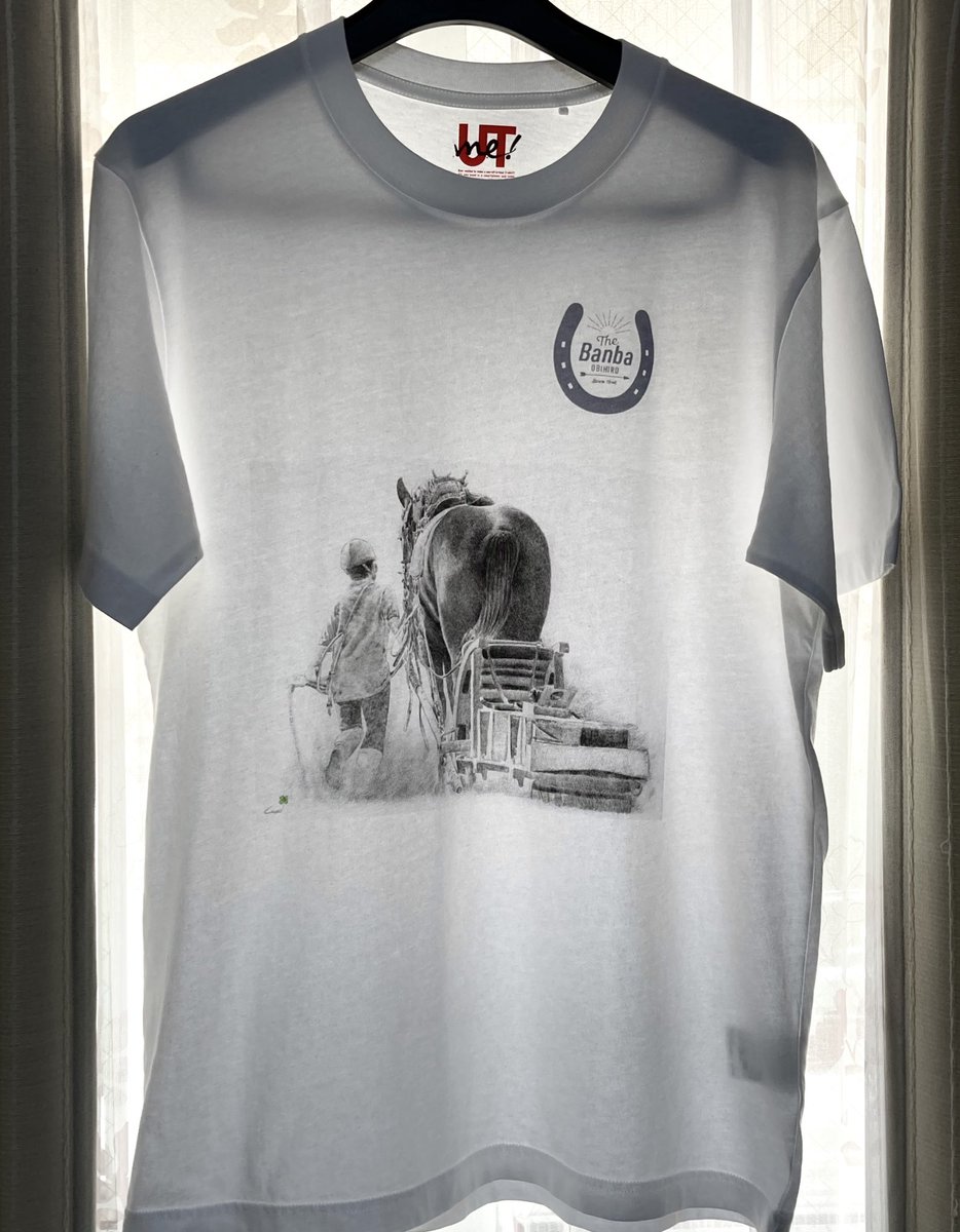 ばんスタ様より、エモーショナル賞「うしろ姿」のTシャツが届きました。
そのまま帯広競馬場で販売してほしいくらい良い出来映えです!
マークも良い感じ🐴 