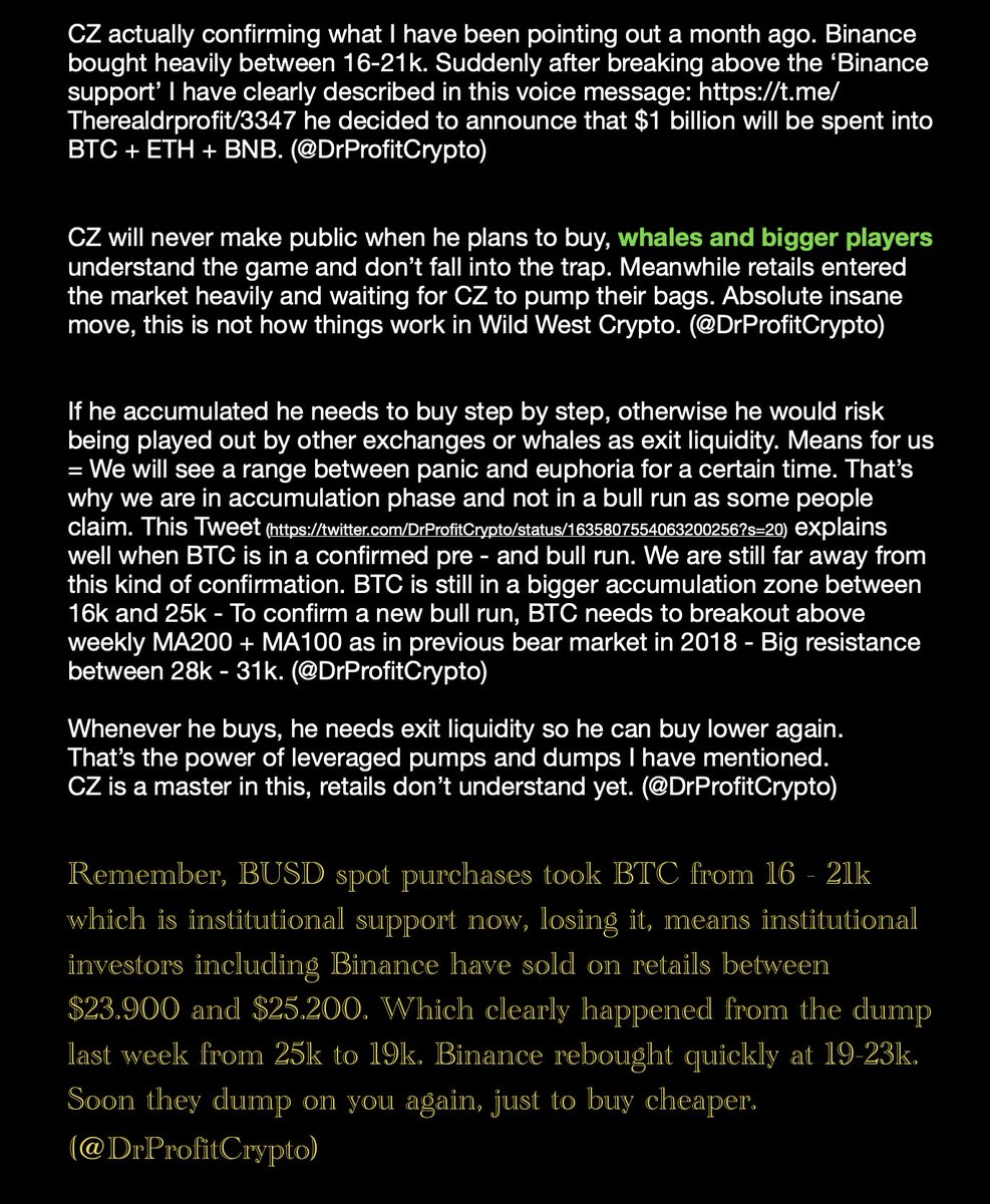 DrProfitCrypto's tweet image. A thought of mine in times of uncertainity, insanity, euphoria and big hopes.

#Binance cartel plays chess.
Play better or get rekt.