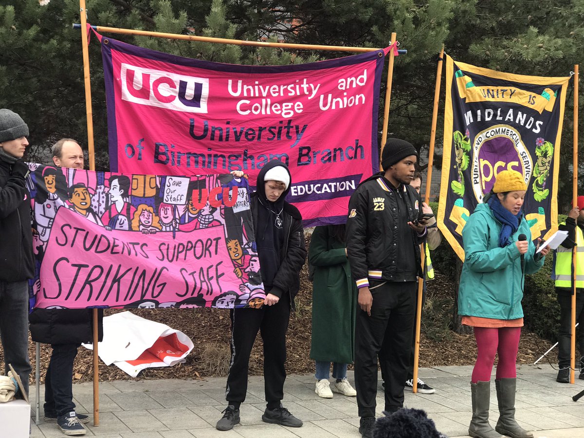 University of Birmingham Students Support the Strikes👏🏼 showing solidarity at the joint unions rally in #Birmingham @uobssts2023 #ucuRISING
