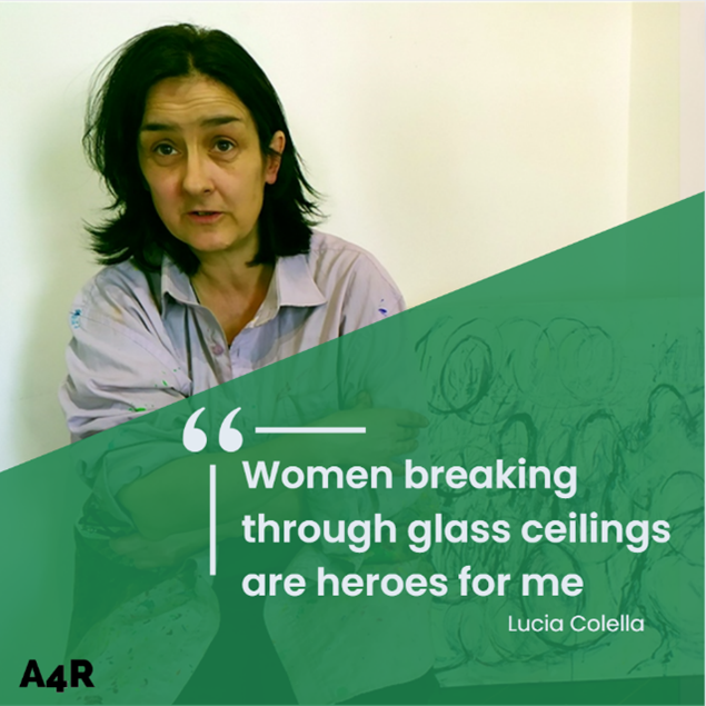 arts4refugees's tweet photo. Quote by Lucia Colella, one of our artists at A4R! She is an inspiration to many!

Shatter the stereotypes, and break through those glass ceilings.

Help pave the way for future generations!

#Arts4Refugees #Undiscoveredartists #artist #art #glassceilings #breakthestereoptype https://t.co/Hp2cFs7YfO