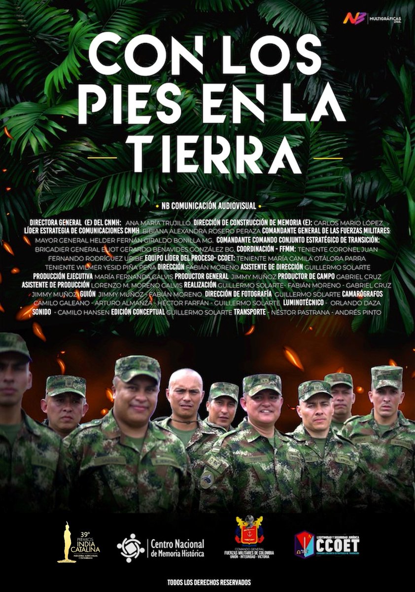 ArmadasColombia's tweet photo. Hoy nuevamente pedimos a los #Colombianos a apoyarnos con su voto para nuestros #héroes de @fcheroesdehonor son miembros de nuestras @FuerzasMilCol en uso de buen retiro, q fueron víctimas de minas, su documental muestra sus vidas, inscribase antes del 23 de marzo, vote y comparta esta información RT,  en este link 👇👇
https://t.co/TEk6roEWn0

@acore @COL_EJERCITO @ReservaBR4 @MayorDavid_EJC