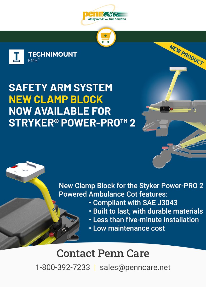 NEW PRODUCT: Technimount New Clamp Block for the Styker power PRO2 - mailchi.mp/penncare.net/t…