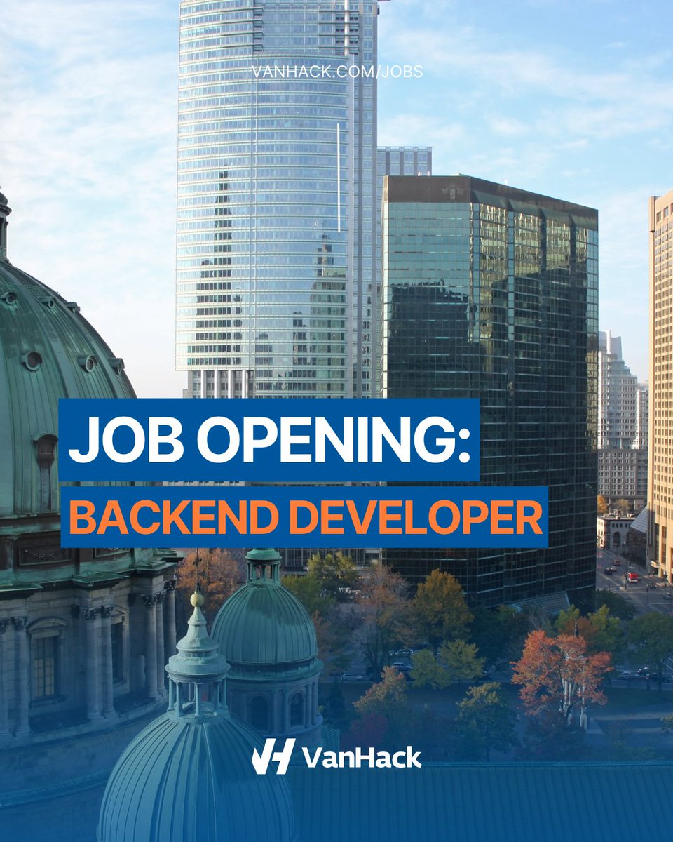GoVanHack's tweet photo. We are seeking a Back-End Developer to join a growing and diverse team in Montreal, Canada.
Must-have skills:
Node.js 3 Year(s)
Apply now at: https://t.co/XA5Ogkyg84
Or refer a friend: https://t.co/w4sHPes2Rc
#VanHack #Backend #SoftwareDeveloperJobs https://t.co/TpY3qWfWWv