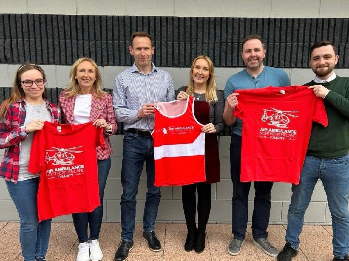 Colloide's tweet photo. 14 employees from #TeamColloide are taking on the Belfast City Marathon on 30th April, raising funds for @AirAmbulanceNI ๐
Having smashed our target of ยฃ3000, we look forward to seeing the final amount raised after the Marathon. ๐โโ๏ธ๐
Read more: https://t.co/xT3DGdNzZi https://t.co/tgECDdYsNj