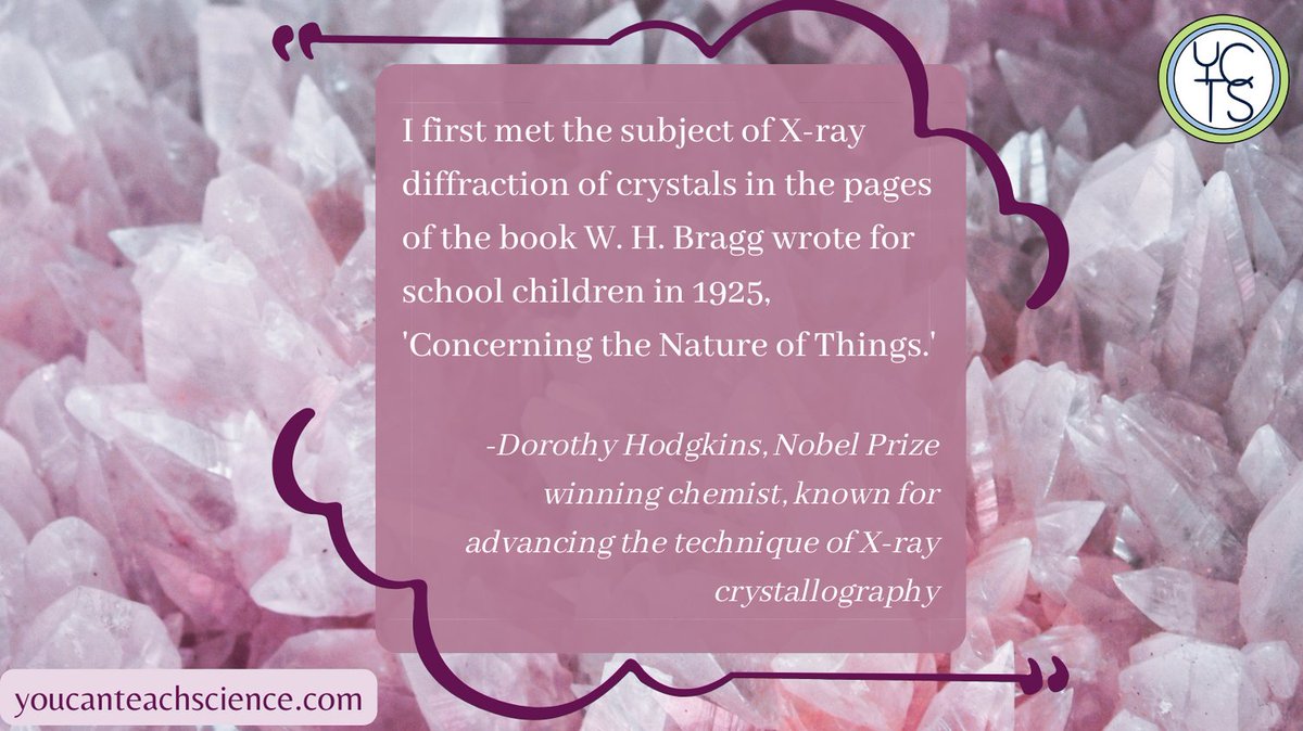 It can be the smallest experience that sparks a lifetime interest. Expose children to science and we will all reap the benefits. 

#womeninscience #womeninstem #dorothyhodgkin #womeninchemistry #wisewordswednesday #notablescientist #edutwitter #teachertwitter #learnontwitter