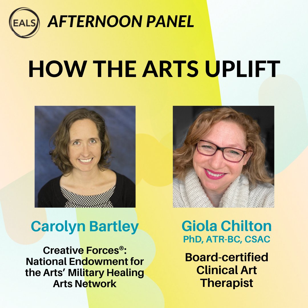 📣 #EALS2023 PANEL ANNOUNCEMENT
“How the Arts Uplift” 

Join us to discuss the importance of mental health awareness and how these professionals use art as a healing tool. Link in bio! 🎟️

#ARTSENGAGE #March26
