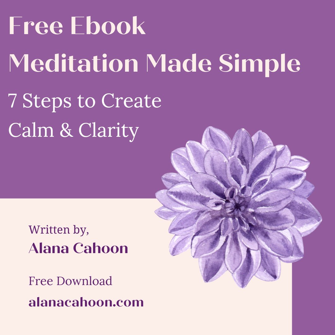 AlanaCahoon's tweet photo. Introducing a variety of styles to support your current meditation practice or to get you started. From 1-minute to 25-minutes, you can bring calm and clarity wherever you are. Download my free e-book 'Meditation Made Simple' today: https://t.co/J1mw3aw4dX https://t.co/sK2jzU0KTE