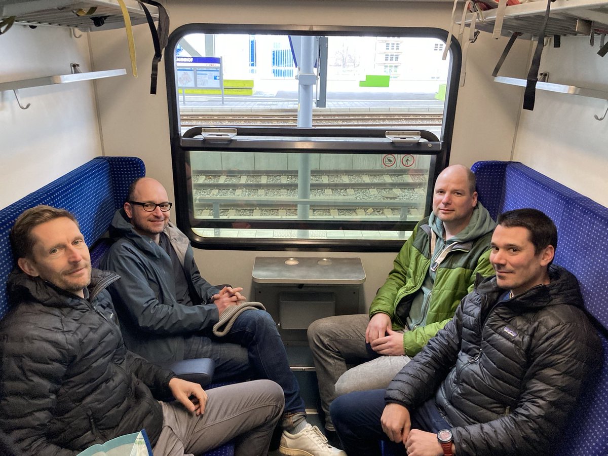 Heading home after a great @BirdNET_App workshop in Chemnitz with Johannes from @tw_dda and Alain and Jean-Nicolas from @vogelwarte_ch.