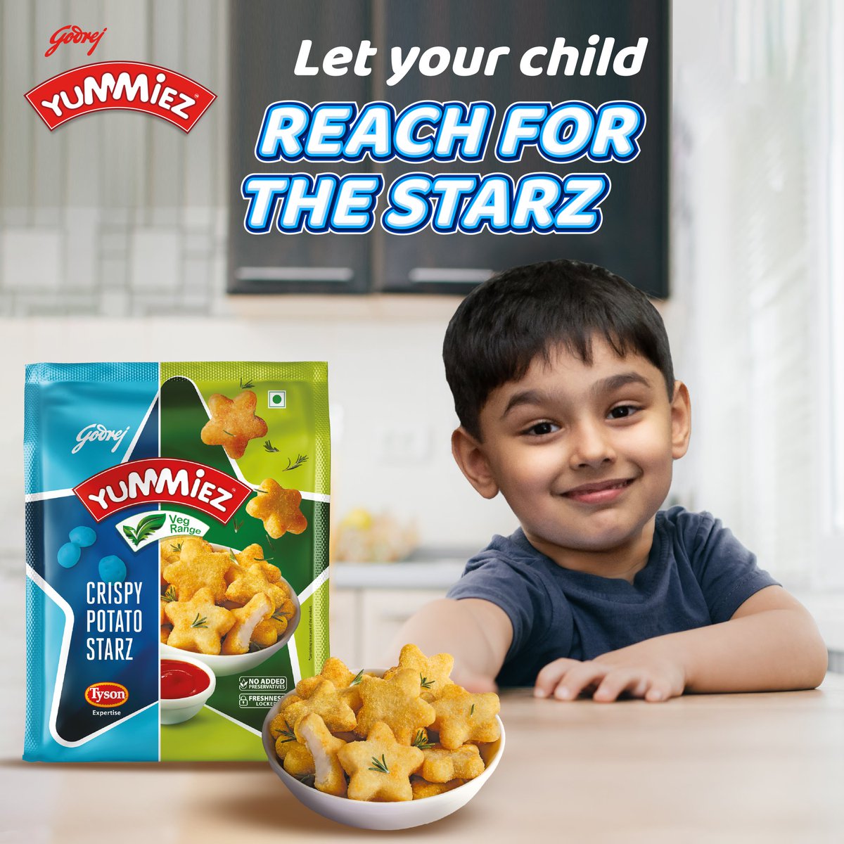 GodrejYummiez's tweet image. A yummy, crispy snack made with the choicest potatoes and no added preservatives for your little one to enjoy!

#KuchNahiChupaHai #NoAddedPreservatives #CrispyPotatoStarz #IQF #IndividualQuickFreezing #instafrozenfood #FrozenFoodIndia #Refrigerator #FrozenFood #Freezer #Frozen