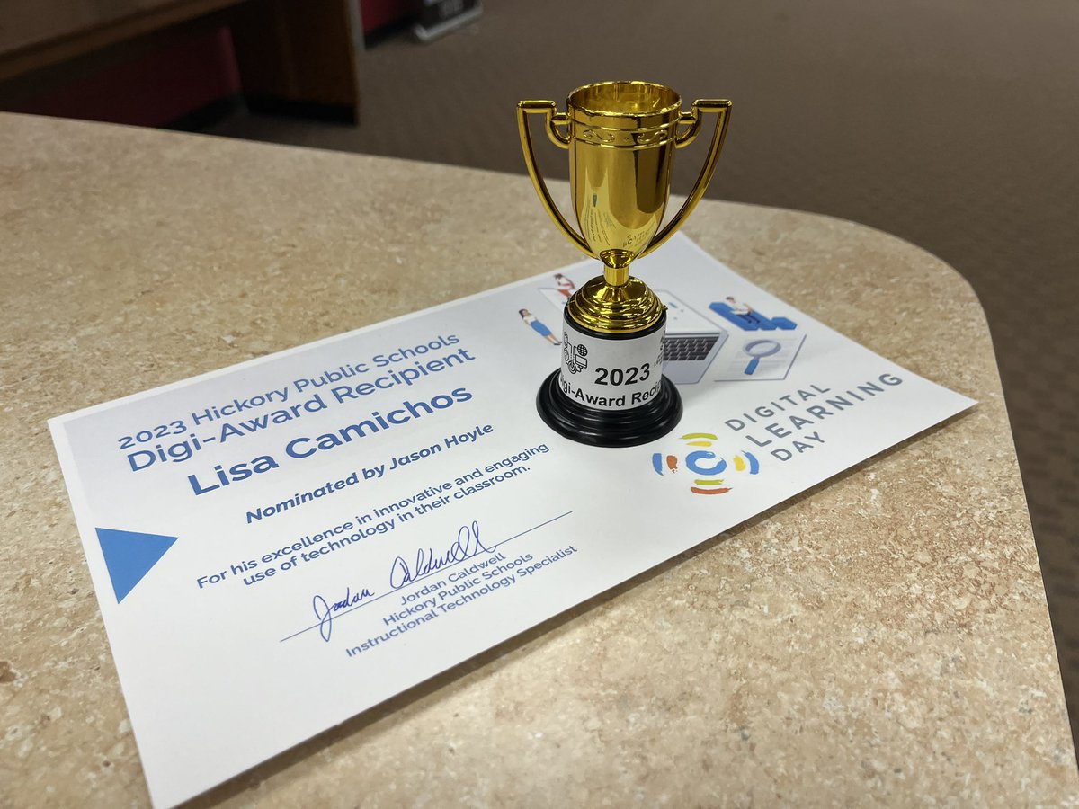 First round Digi-Award recipients at HHS Mr. Grace &amp; Ms. Camichos #DLday #HPSMovingForwardTogether