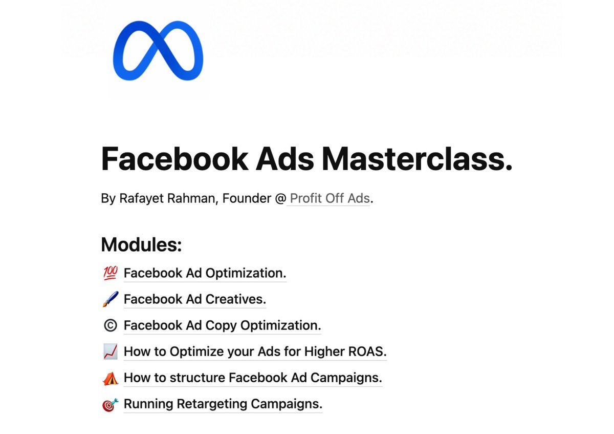 rafayetrahmxn's tweet image. I've been helping eCom brands scale with Facebook Ads for years.

So I put together a 6-part guide showing you how to run profitable Facebook Ads campaigns.

And for 24 hours only, it's yours for FREE.

Like + comment "FB", and I'll send you the document.

(Must be following).