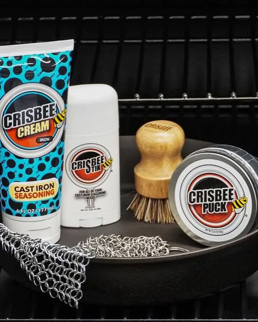 Crisbee Scrub Brush | Cast Iron Cleaner, etc.