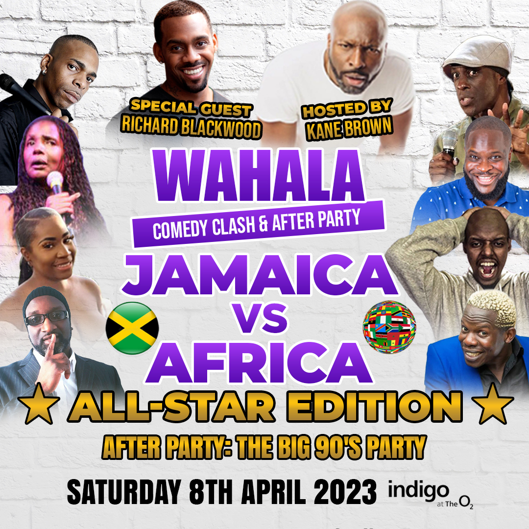 Jamaica vs Africa at the Wahala Comedy Clash!

Two teams duke it out for the crown of hilarity - <a href="/SLIMcomedian/">Slim Comedian</a>, <a href="/ADOTCOMEDIAN/">AFOLABI DASAOLU</a>, &amp; more🤩🙌

With special guest <a href="/RB_Official/">Richard Blackwood</a>, &amp; <a href="/kanebrowncomedy/">Kane Brown</a> as host, you're in for 😂😂😂

🎟️shoobs.com/events/79126/w…