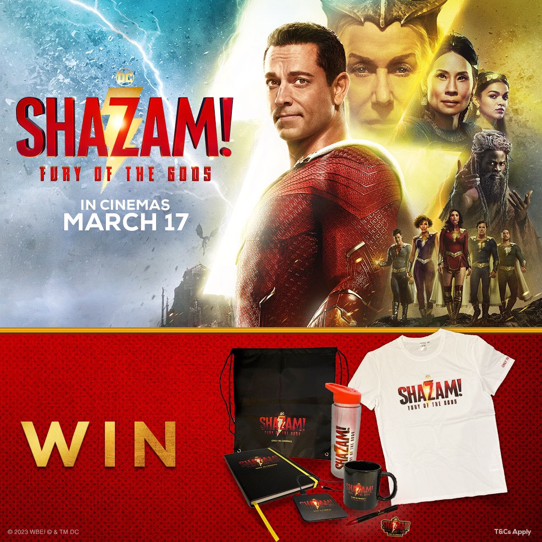 markandmepod's tweet photo. To celebrate the release of Shazam! Fury of the Gods, in cinemas Friday! We have this amazing #prize bundle to #giveaway. 

To enter this #competition simply follow @markandmepod and retweet. 
 
Good luck everyone #ShazamMovie https://t.co/dywCig2Cnt