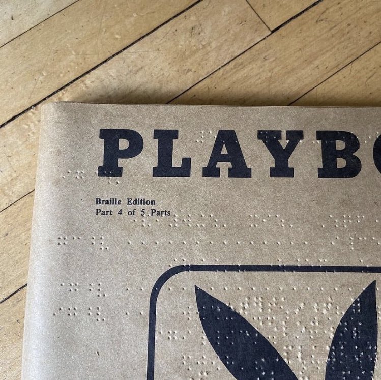 Shtreetwear on Twitter "Playboy Braille Edition Launched in 1970"