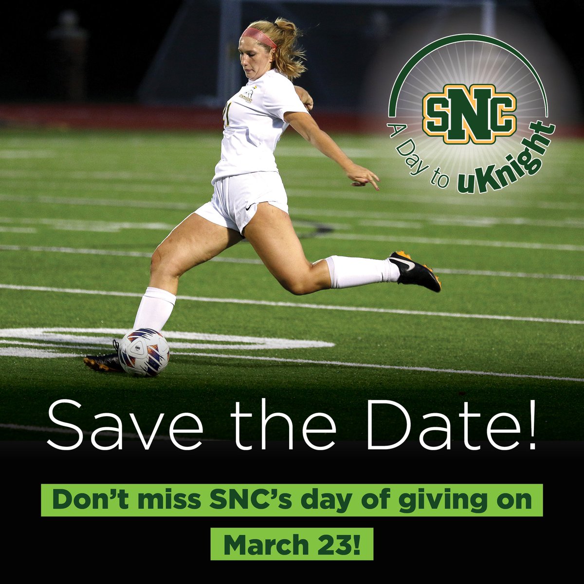 SNCWSoccer's tweet photo. Giving is a team sport!

March 23 is SNC’s annual day of giving. You can make your gift to the area of St. Norbert that is most meaningful to you, including the St. Norbert College Women’s Soccer program! Visit https://t.co/5jSLOBWoO7 #uKnightSNC

A Day to uKnight https://t.co/TocGFuqjgW