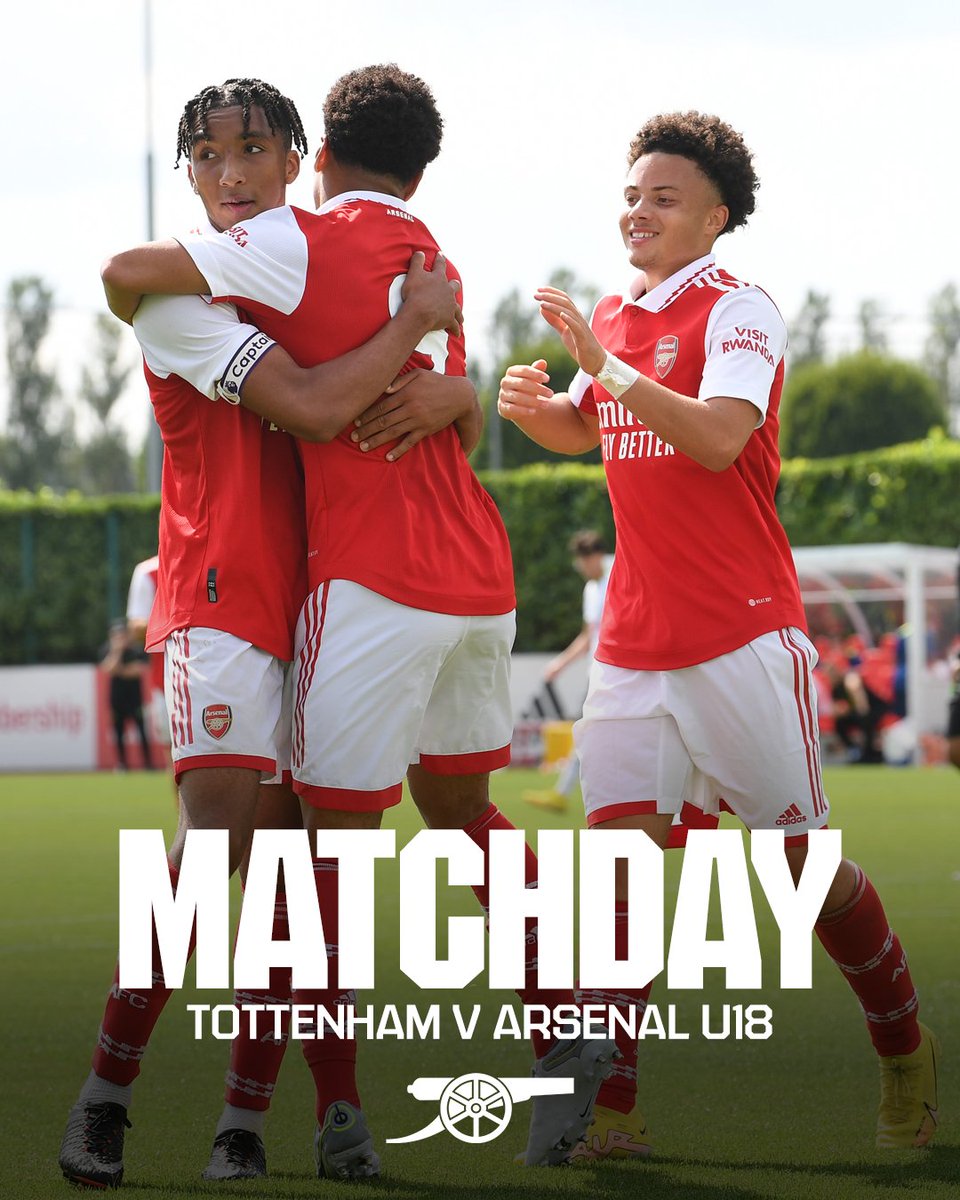 ArsenalAcademy's tweet photo. ✊ 𝗠𝗔𝗧𝗖𝗛𝘿𝘼𝙔 

🆚 Tottenham Hotspur
🏟 Hotspur Way
🕚 11am (UK)
🔴 #AFCU18
🏆 #U18PL https://t.co/Nl9MVvZXz5