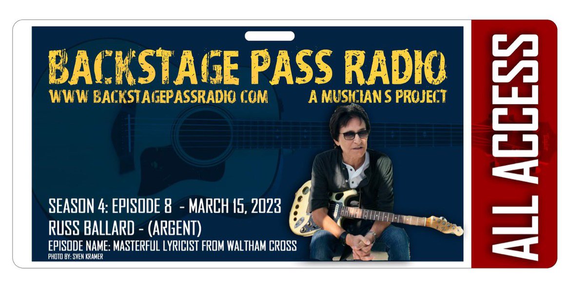 S4: E8: Episode 8 is my interview with Waltham Cross singer/songwriter, guitarist, solo artist, and lead singer of the band Argent… Russ Ballard. 
The interview can be found at backstagepassradio.com
#RussBallard #RussBallardMusic #RandyHulsey #RandyHulseyPodcast