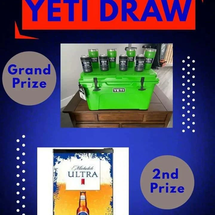 IntMastodons's tweet photo. A little over 3 weeks away until our big Yeti Draw!!
Get your tickets now!!
Yeti Cooler in pic is the actual one! https://t.co/ZJloLK89us