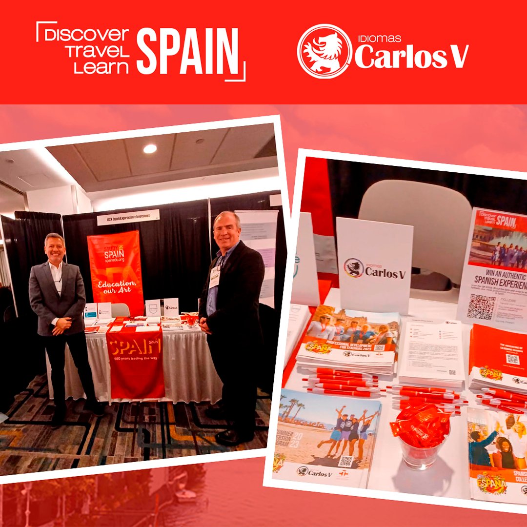 carlosvschool's tweet image. Last month, we participated in some events in the USA 🇺🇸 and a webinar organized by @extendajunta and @consejeriauk for Spanish teachers in the UK 🇬🇧, and we raffled off a #ProfessionalDevelopmentCourse for #SpanishTeachers in #Seville, an authentic Spanish experience.