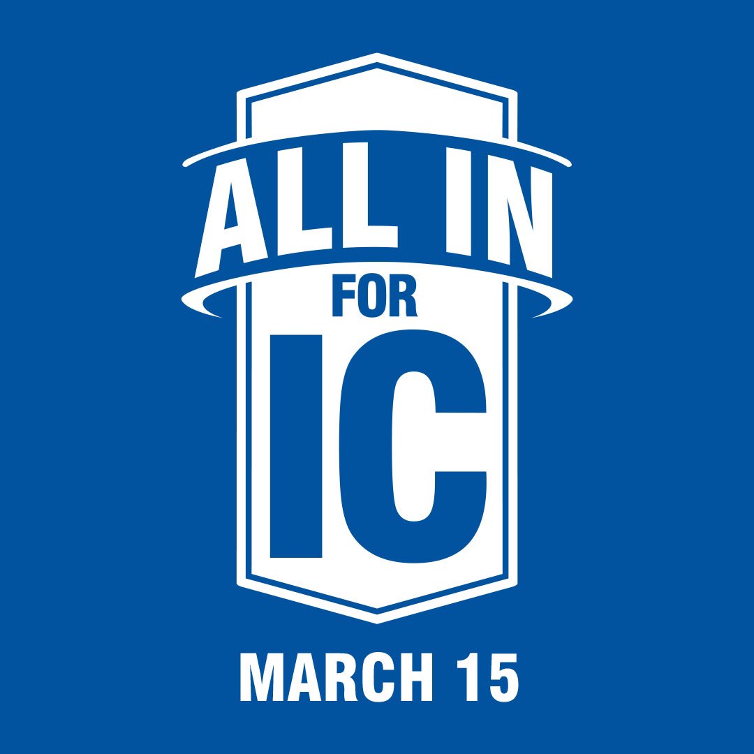 Today is the day! One day, double the impact. Join the IC community and make a gift to what you love and ensure #IllinoisCollege students receive the resources they need to #GraduateREADY. Thank you for going ALL IN FOR IC at ic.edu/ALLIN4IC!