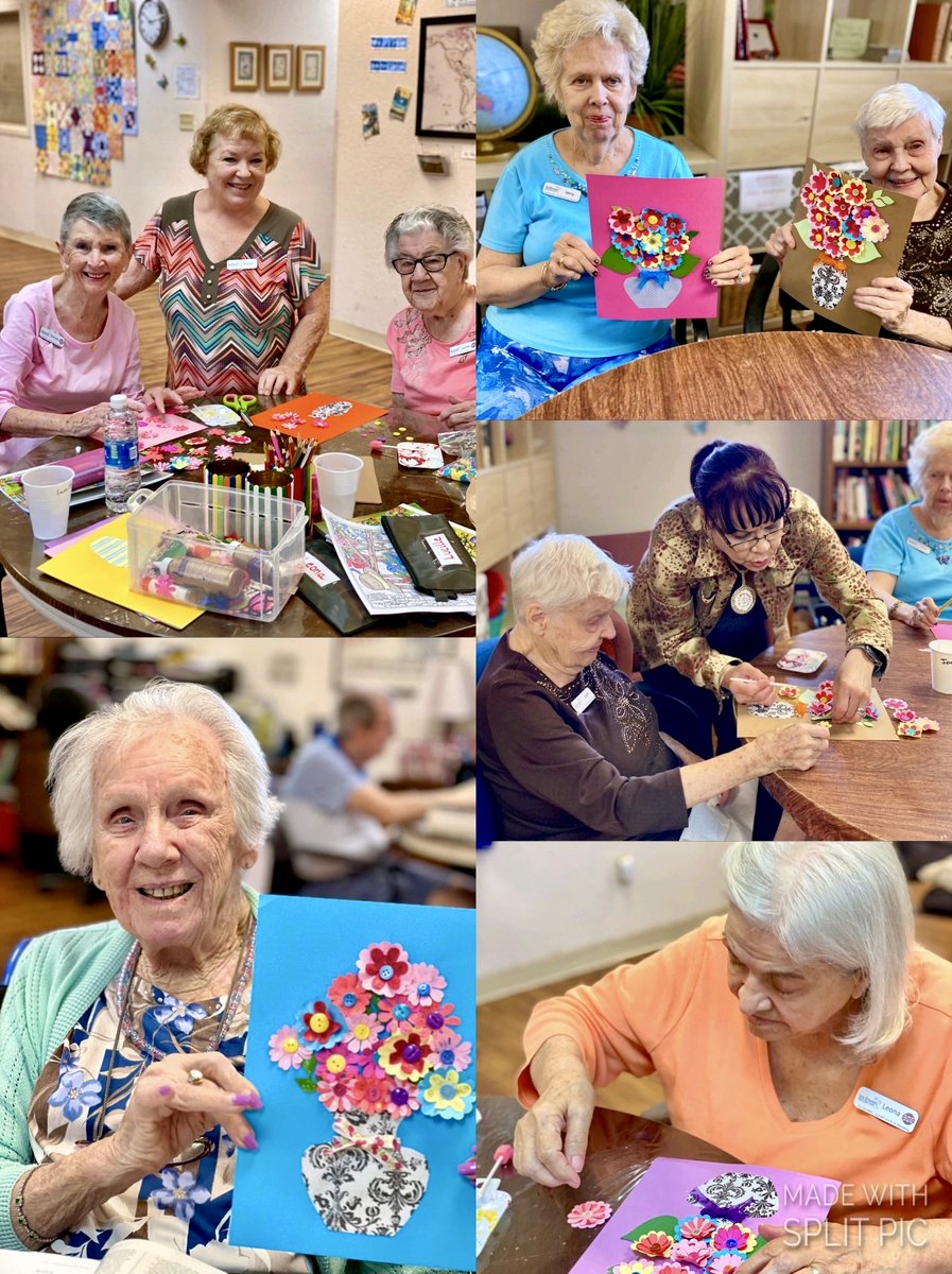 We are making beautiful flower collages this week, as spring is in the air. 💐 
#crafting #Flowers #seniorcitizens #adultdaycare