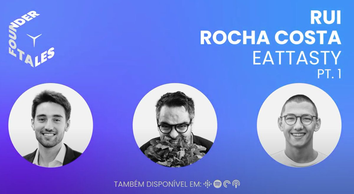 EatTasty Portugal (@eattasty_pt) on Twitter photo O nosso Co-fundador Rui Costa, foi convidado para estar à conversa com Diogo e Álvaro do <a href="/FounderTalesPod/">Founder Tales</a>.
Nesta conversa, partilha como ele e Orlando tiveram a ideia de criar a EatTasty, o que os inspirou e as mudanças até aos dias de hoje.
Curios@? ➡️youtu.be/O8BkIDZ9dQg O nosso Co-fundador Rui Costa, foi convidado para estar à conversa com Diogo e Álvaro do <a href="/FounderTalesPod/">Founder Tales</a>.
Nesta conversa, partilha como ele e Orlando tiveram a ideia de criar a EatTasty, o que os inspirou e as mudanças até aos dias de hoje.
Curios@? ➡️youtu.be/O8BkIDZ9dQg
