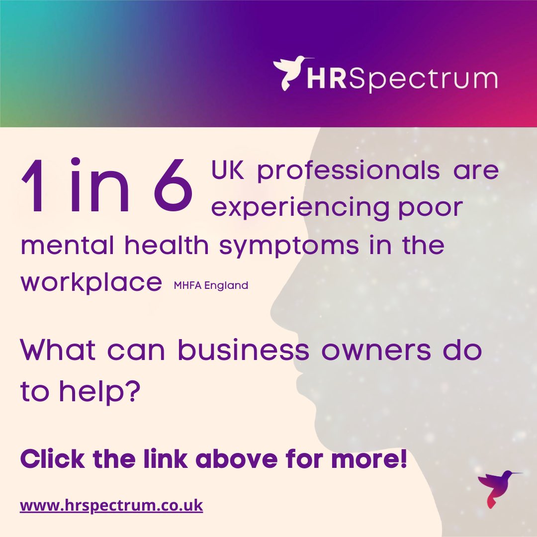HR_Spectrum's tweet photo. Half of UK employees are burnt out due to greater job demands, lack of social interaction &amp; poor work/life boundaries at home @MHFAEngland finds.

Here’s how your company can help:
https://t.co/VAZEIw1kNA

#mentalhealth #emotional #psychological #HR #worker #business #support 🧠 https://t.co/zuhVjZ73uk