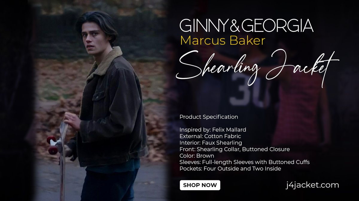 Ginny & Georgia Marcus Baker Shearling Jacket
click here bit.ly/3FrufKG

#GinnyGeorgia #MarcusBaker #ShearlingJacket
#FelixMallard