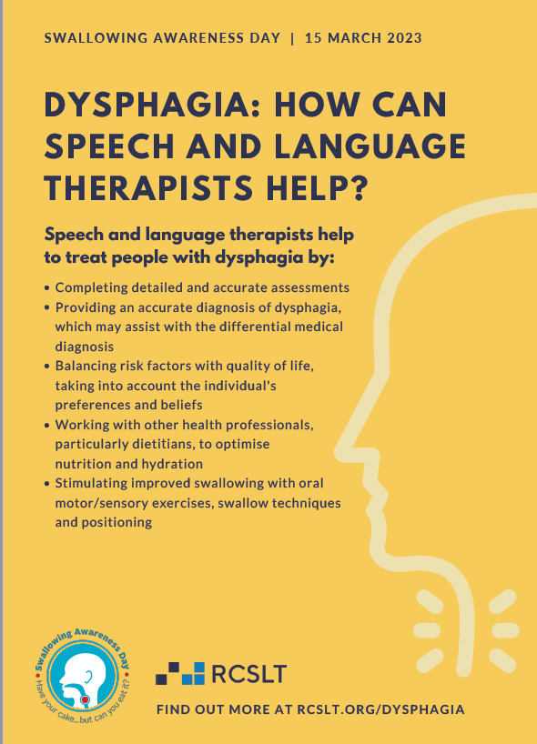 CLCH_SLT_CHD's tweet photo. Happy Swallow Awareness Day! Our Speech and Language Therapists work with babies and children, as well as their parents and carers, to support  with eating, drinking and swallowing difficulties... here's some more information ⬇️#SwallowAware2023 @RCSLT https://t.co/sJBlxgeqnt