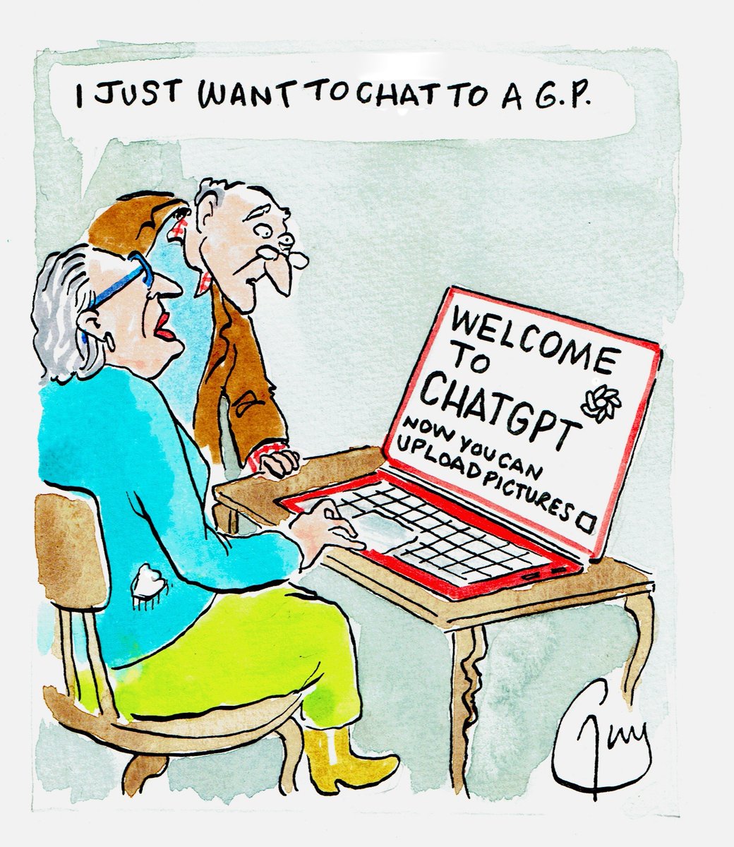My cartoon for Thursday's @MetroUK @MetroPicDesk #ChatGPT #gpcrisis #NHSCrisis