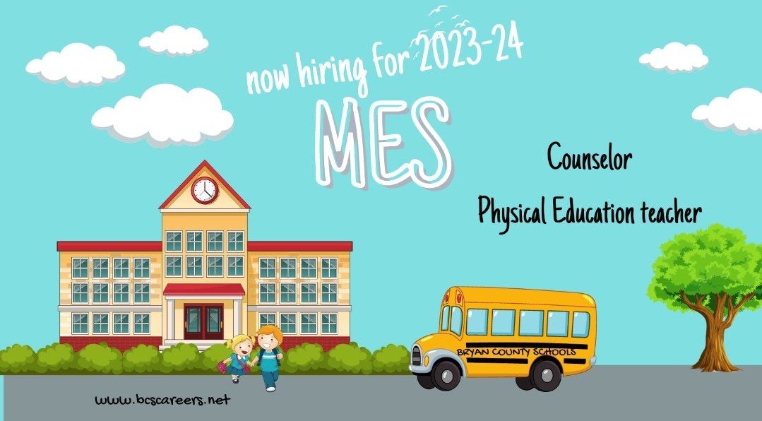 <a href="/McAllister_ES/">McAllister ES</a> is currently hiring for the 2023-2024 school year!  #OneBryan #excellenceandsuccessinallwedo