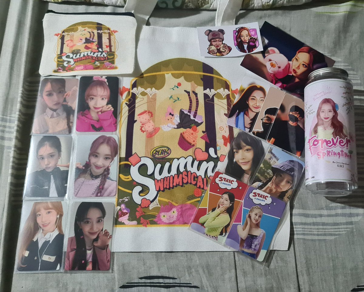 baesummmmmm's tweet photo. Been busy after the event ngayon lang nakapag ayos 🤣🤣, hauls during the weekend long sumin events 

#WHIMSICALTALE #FOREVERSPRINGTIME
@STAYCPH_ https://t.co/VIwXP1n9A5
