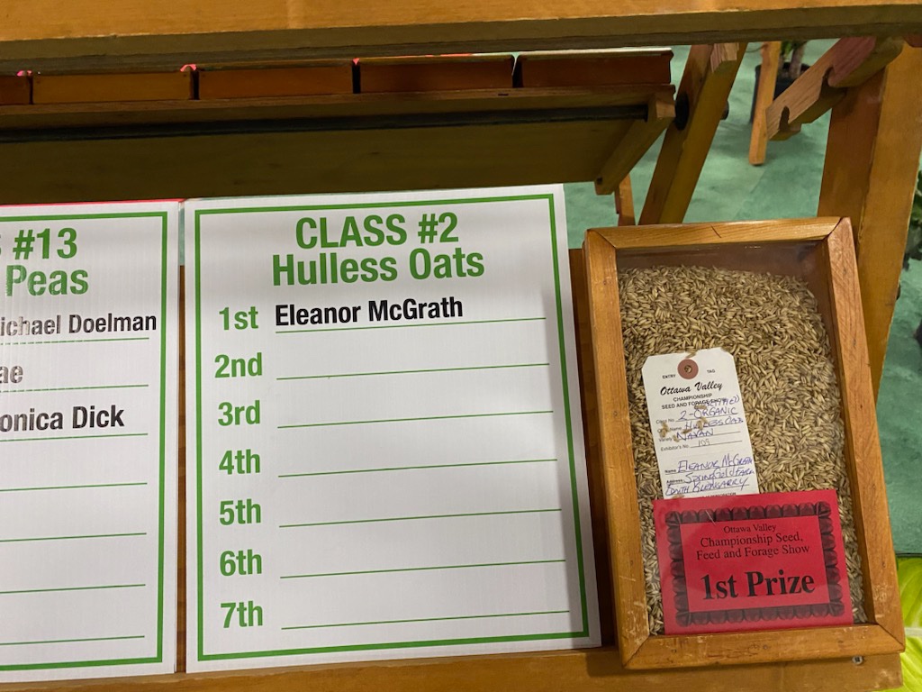 eleanor mcgrath (@eleanormc) on Twitter photo Beyond thrilled - First Place for our Certified Organic Hulless Oats <a href="/OttawaFarmShow/">Ottawa Valley Farm Show</a> ! Thank you to farmer Remi Sauve who did the lion’s share & mentored son Jack & me to grow this beautiful crop! Thanks to @EFAO2 for grant. Thanks to Paul Vogel for combine! <a href="/CanadianOrganic/">Canadian Organic Growers</a> Beyond thrilled - First Place for our Certified Organic Hulless Oats <a href="/OttawaFarmShow/">Ottawa Valley Farm Show</a> ! Thank you to farmer Remi Sauve who did the lion’s share & mentored son Jack & me to grow this beautiful crop! Thanks to @EFAO2 for grant. Thanks to Paul Vogel for combine! <a href="/CanadianOrganic/">Canadian Organic Growers</a>